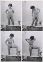 cca 1970 Fürdés után sokkal jobb, 9 db finoman erotikus fénykép, 9x13 cm / cca 1970 9 erotic photos, 9x13 cm