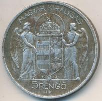 1939. 5P Ag "Horthy balra" T:2- erős patina, ph. 
Adamo P8.2
