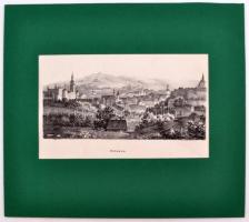 cca 1880-1900 Jelzés nélkül: Selmecz, litho, papír, paszpartuban, 14x23cm