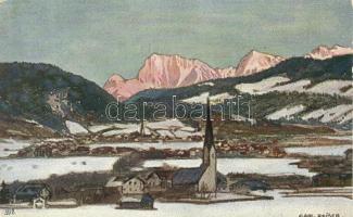 Garmisch, Karwendel, Künstlerkarten aus dem Werdenfelserland s: Carl Reiser