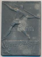 Ausztria 1949. Gerelyhajító díjplakett (44,5x32,5mm) T:2- Austria 1949. "Askö-Bez. MSTSCHFT 1949 Roseau / Sieger Allg. Kl." Javelin throw award plaque (44,5x32,5mm) C:VF