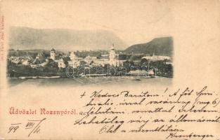 1899 Rozsnyó, Roznava; látkép, kiadja Falvi Jenő / town-view (EK)