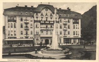 Trencsénteplic, Trencianske Teplice; Szálloda, leporelló képeslapfüzetből kivágva / Grand Hotel, from leporello postcard booklet