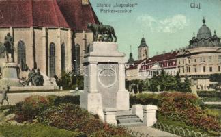 Kolozsvár, Cluj; Farkas szobor / statue (EK)