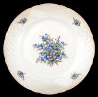 Kézzel festett Bavaria Schumann Arzberg Germany porcelán lapos tányérok. 6 db-os szett, új állapotba...