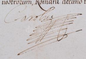 1724 III. Károly magyar király kinevező oklevele lázi Ghillányi György báró (?-1681) részére magyar ...