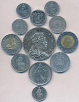 12db klf külföldi fémpénz, közte Románia, Olaszország, Svájc, közte Etiópia 1988. Birr fém hamisítvá...