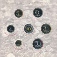 2008. 1Ft-100Ft 7xklf darabos forgalmi sor "Búcsú az egy- és kétforintostól" dísztokos sze...