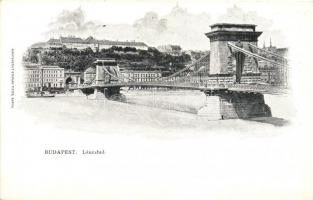 Budapest, Lánchíd, Kunstanstalt Stephan Tietze