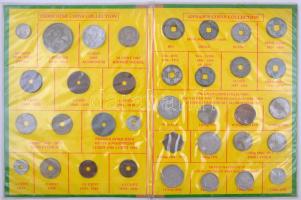 Indokína, Vietnam: 55db-os fémpénz gyűjtemény 2db albumban T:vegyes Indochina, Vietnam: 55pcs of coins in two collectors album C:mixed