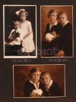 Egy polgári család fotóalbuma. 1890-1940 ig tartó időszak fotói dátumozva, összesen kb 70 fotó album...