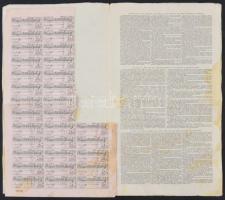 Budapest 1890. "Magyar Földhitel Intézet Szabályozási és talajjavítási záloglevél" 1000Ft-...