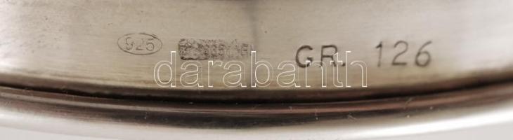 Ezüst (Ag.) gyertyatartó, jelzett, súlyozott, nettó:126 g m:18 cm