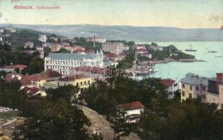 5 db RÉGI városképes képeslap, Abbázia, jó állapotban / 5 old town-view postcards from Abbazia, in g...