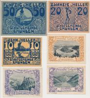 Ausztria / Donautal 1920. 6db klf szükségpénz + Gmunden 1920. 10h + 20h + 50h T:I-,II,III Austria / Donautal 1920. 6pcs of diff necessity notes + Gmunden 1920. 10 Heller + 20 Heller + 50 Heller C:AU,XF,F