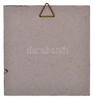 DN "Krúdy Gyula 1878-1933" egyoldalas öntött Br érem zöld textillel fedett fatalpra ragasz...