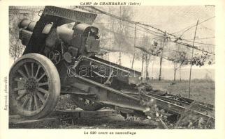 Champ de Chambaran, Le 220 court en camouflage / French WWI cannon