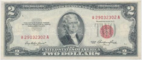 Amerikai Egyesült Államok 1953. 2$ A piros pecséttel T:restaurált USA 1953. 2 Dollars A with red seal C:restored