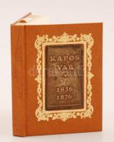 Kaposvár 40 év óta. Írta Bergel József orvos. Kaposvár, 1877. A példány az eredeti könyv megjelenésének 100. évfordulójára készült 150 számozott példányban, 51. számozott példány, kiadói műbőr kötés, elején fém plakettel, újszerű állapotban.