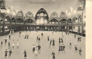 Berlin, Eispalast / ice palace, interior, ice skaters (b)