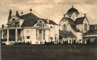 1910 Brussels, Bruxelles; Exposition, Pavilion of Germany (Rb)