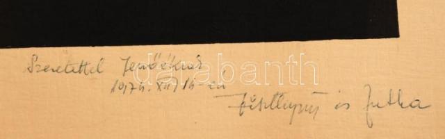 Olvashatatlan jelzéssel: Férfi fej. Tus, papír, keretben, 30×21 cm