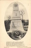 Germonville, WWI military monument, 42 Territorial stamp on the backside (gluemark)