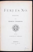Kemény Zsigmond: Férj és nő. Bp., 1878, Ráth Mór. Kicsit kopott, díszes, aranyozott vászonkötésben, ...