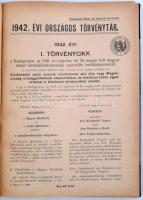 1942. évi Országos Törvénytár (Corpus Iuris). Budapest, 1942, Stádium. Korabeli félvászonkötésben