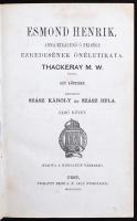 Thackeray, M. W.: Esmond Henrik, Anna királynő ő felsége ezredesének önéletirata. 1-2. köt. Pest, 18...