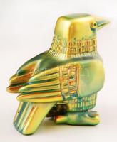 Zsolnay eozin mázas csóka, jelzett, hibátlan, m:12 cm