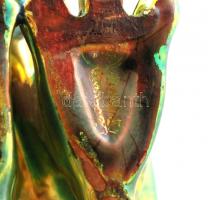 Zsolnay eozin mázas csóka, jelzett, hibátlan, m:12 cm