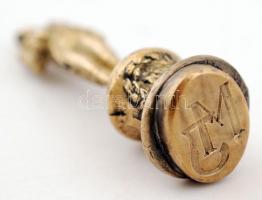 Monogramos réz pecsétnyomó, m: 7,5 cm