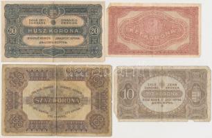 10db-os vegyes magyar korona bankjegy tétel T:vegyes