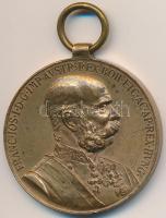 1898. "Jubileumi Emlékérem Fegyveres Erő Számára" Br kitüntetés mellszalag nélkül T:2 Hungary 1898. "Commemorative Jubilee Medal for the Armed Forces" Br decoration without ribbon C:XF NMK 249.