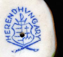 Herendi Viktória mintás csikkelnyomó, kézzel festett, jelzett, hibátlan, h:4,5 cm