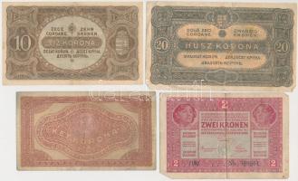 10db-os vegyes magyar korona bankjegy tétel T:vegyes