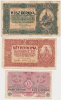 10db-os vegyes magyar korona bankjegy tétel T:vegyes