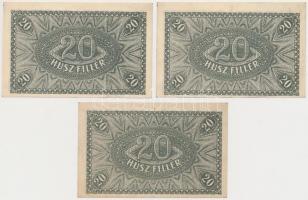 10db-os vegyes magyar korona bankjegy tétel T:vegyes