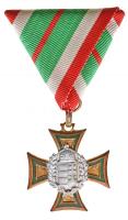 1923. &quot;II. osztályú nem katona állományú Tiszti Szolgálati Jel&quot; kitüntetés mellszalagon T:2 Hungary 1923. &quot;Officers&#039; Distinction for Long Service non-Combatants, 2nd Class&quot; decoration with ribbon C:XF NMK 350.