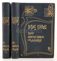 Eötvös Károly: Gróf Károlyi Gábor följegyzései I-II. kötet. Bp., 1904, Révai Testvérek kiadása. Kiadói aranyozott dombornyomott kötésben.