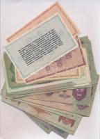 49db-os vegyes korona, forint, pengő bankjegy tétel, közte 1904. 10K T:vegyes