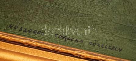 Veress Zoltán (1868-1935): Kőszoros. Olaj, fa lemez, jelzett, keretben, 48×29 cm