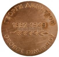 Bulgária DN "Georgi Dimitrov 1882-1949" aranyozott fém emlékérem (60mm) T:2
Bulgaria ND &...