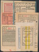 cca 1950 BSzKRT jegyek, 8db ebből 4db minta