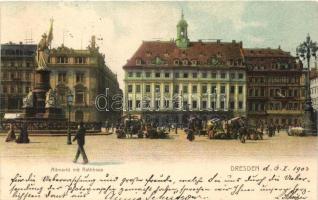 Dresden, Altmarkt, Rathaus / market square, town hall, Ernst Arnold's salon