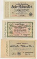 Németország / Weimari Köztársaság 1923. 10db klf "Birodalmi Vasút" bankjegy T:vegyes
Germ...