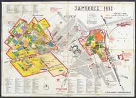 1939 Gödöllői Jamboree térkép, Bp., Athenaeum, Kissé viseltes állapotban, 40x55cm+ Gödöllő nagyközség térképe fénymásolatban