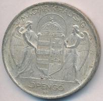 1939. 5P Ag "Horthy balra" T:2,2- ph