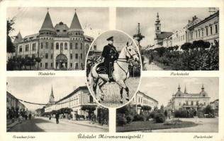 Máramarossziget, Sighetu Marmatiei; Kultúrház, Erzsébet főtér, Horthy / cultural house, square, Horthy (EB)